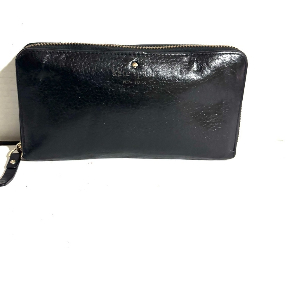Kate Spade vintage Black distressed leather wallet